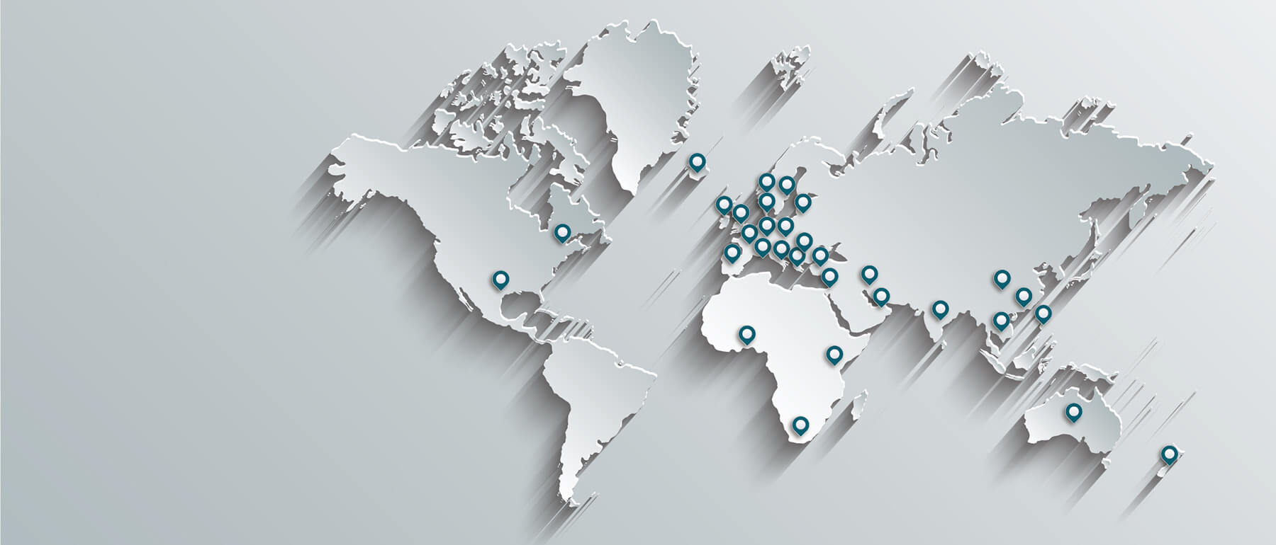 Geographic map with markers